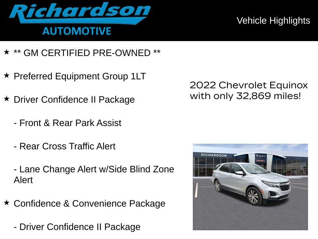 used 2022 Chevrolet Equinox car, priced at $20,365
