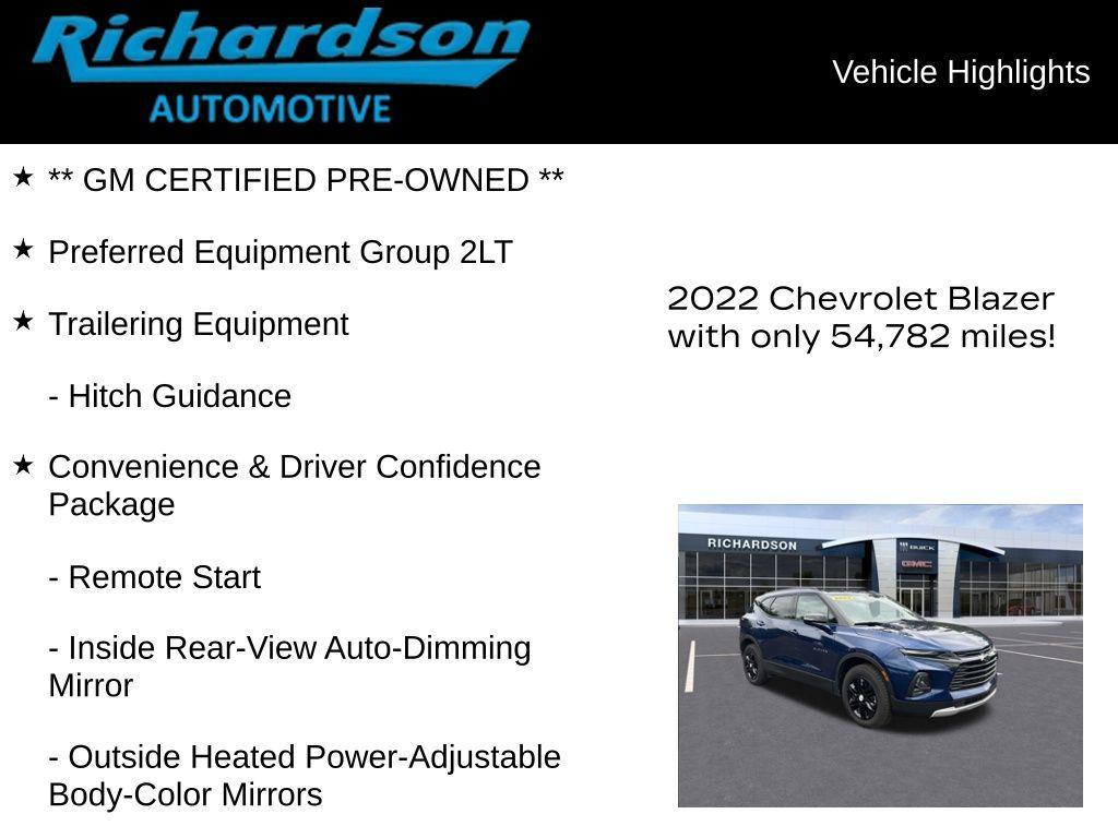 used 2022 Chevrolet Blazer car, priced at $21,135