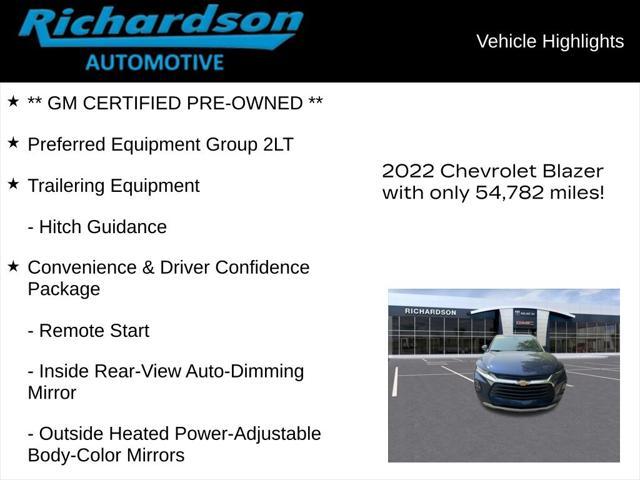 used 2022 Chevrolet Blazer car, priced at $22,711