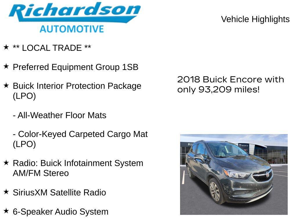 used 2018 Buick Encore car, priced at $11,985