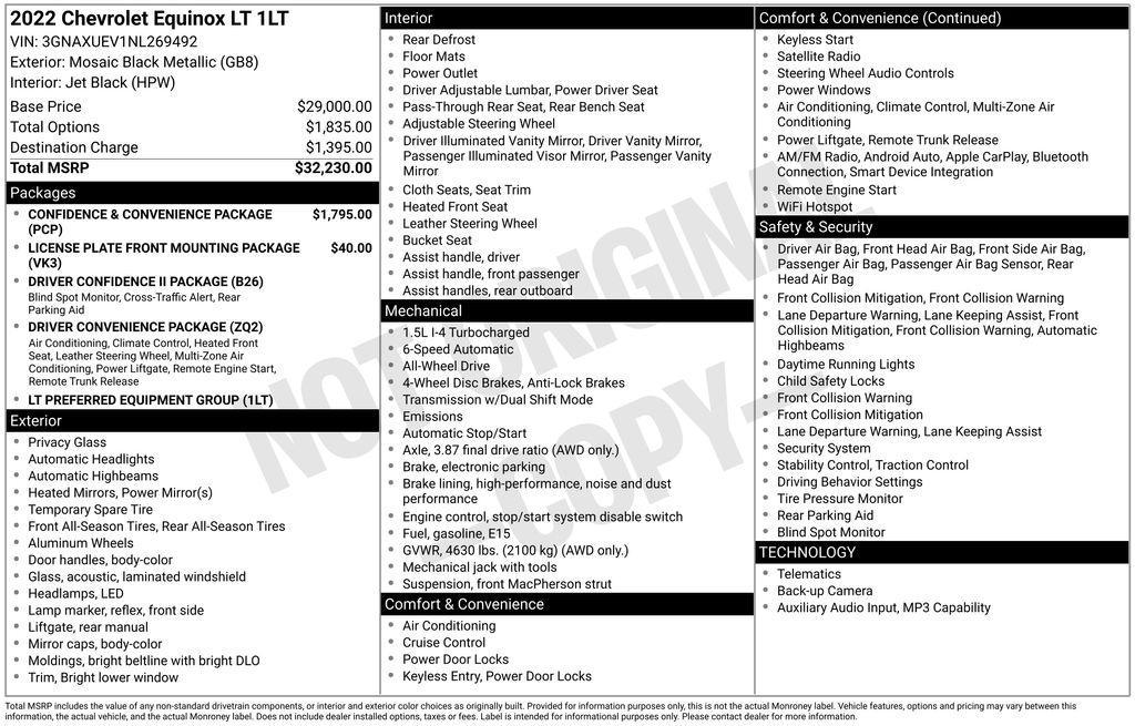 used 2022 Chevrolet Equinox car, priced at $19,963