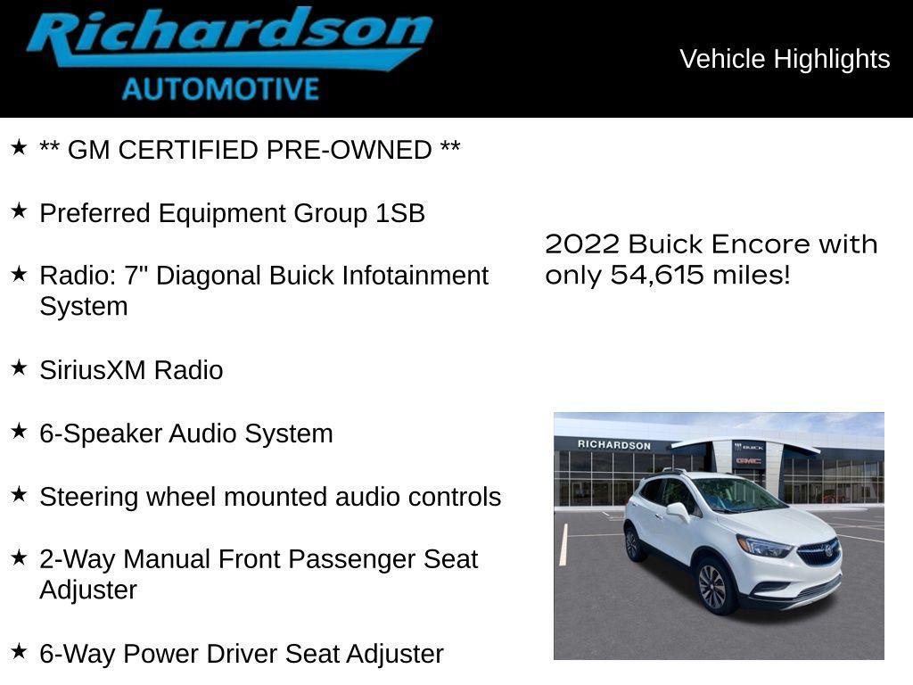 used 2022 Buick Encore car, priced at $18,390