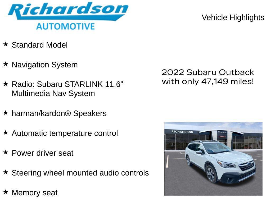 used 2022 Subaru Outback car, priced at $27,662