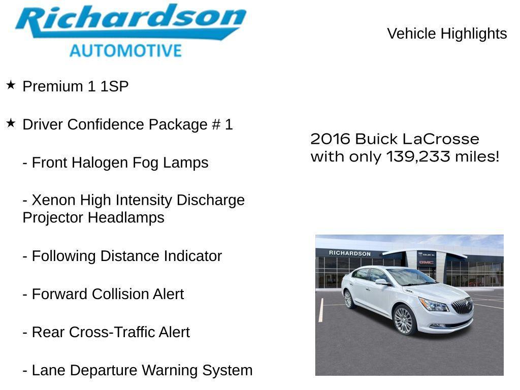 used 2016 Buick LaCrosse car, priced at $10,857