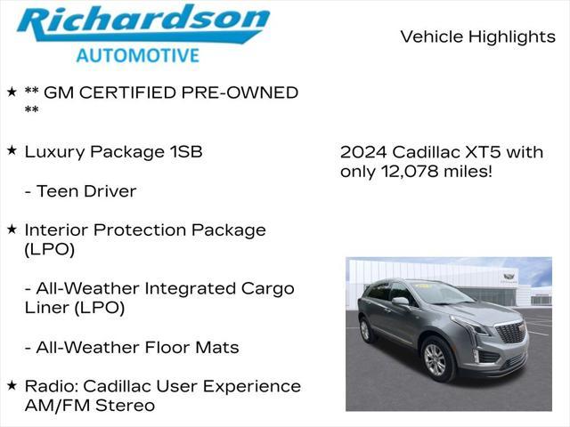 used 2024 Cadillac XT5 car, priced at $37,829