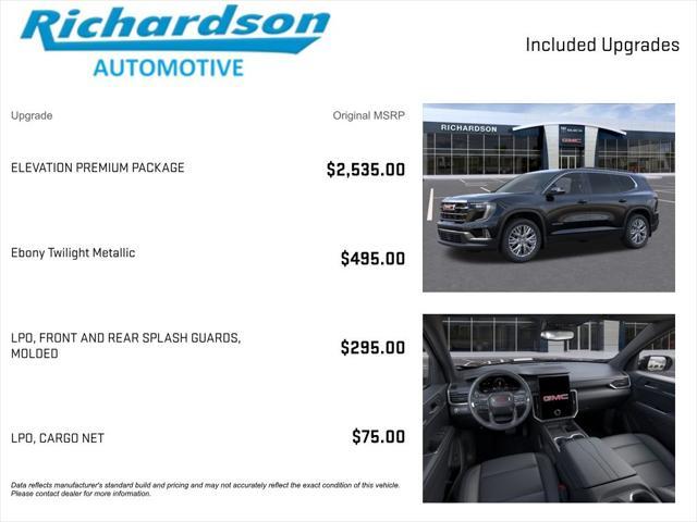 new 2025 GMC Acadia car, priced at $45,878