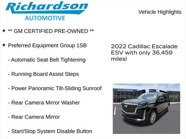 used 2022 Cadillac Escalade ESV car, priced at $67,994