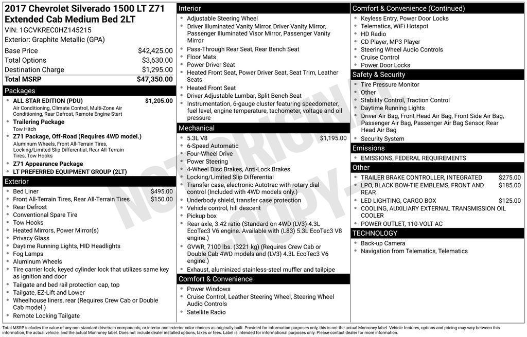 used 2017 Chevrolet Silverado 1500 car, priced at $22,115