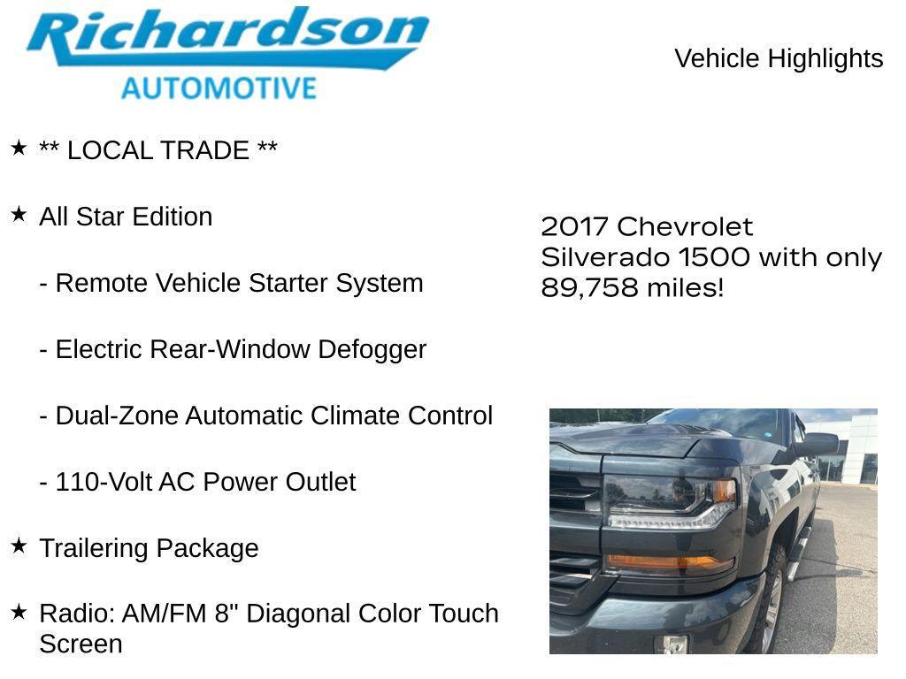 used 2017 Chevrolet Silverado 1500 car, priced at $22,115