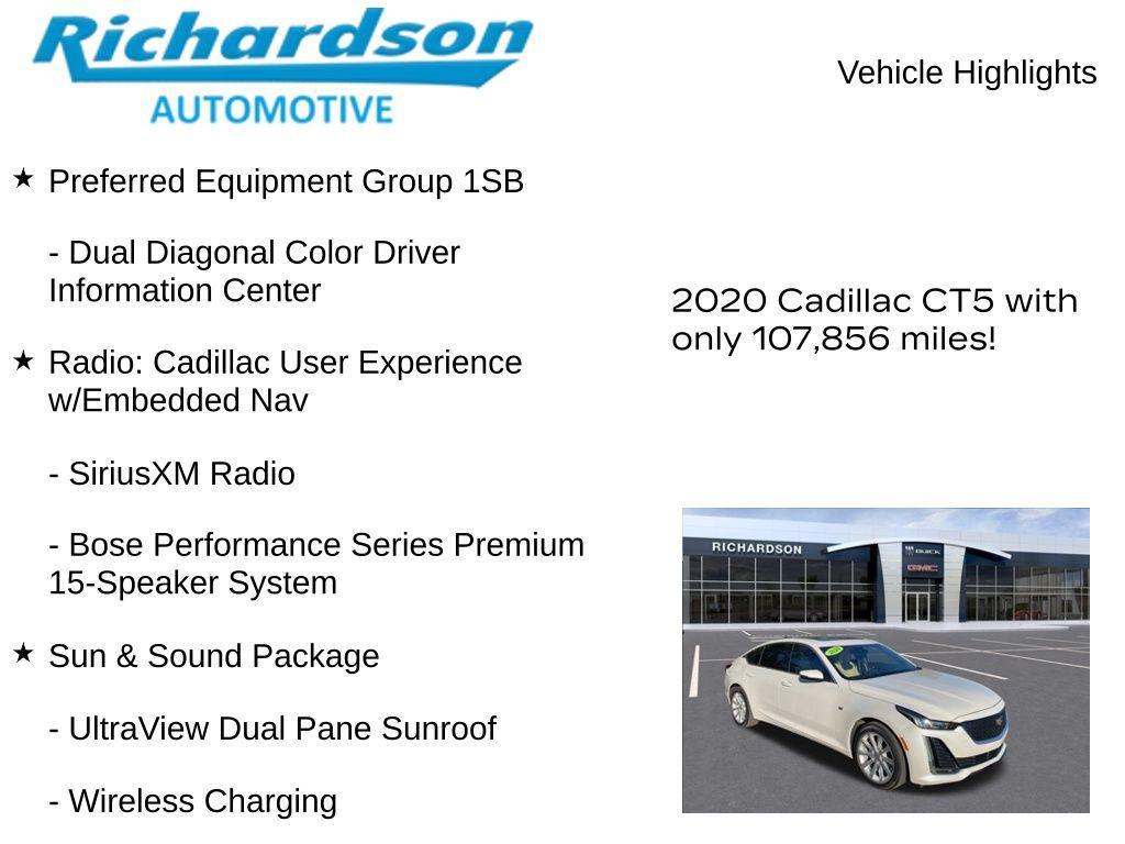 used 2020 Cadillac CT5 car, priced at $20,236