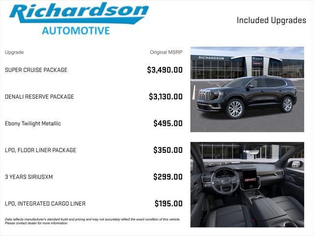 new 2025 GMC Acadia car, priced at $60,127