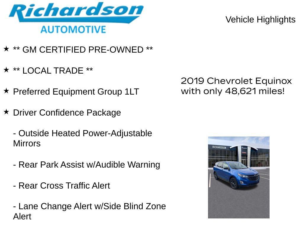 used 2019 Chevrolet Equinox car, priced at $17,609