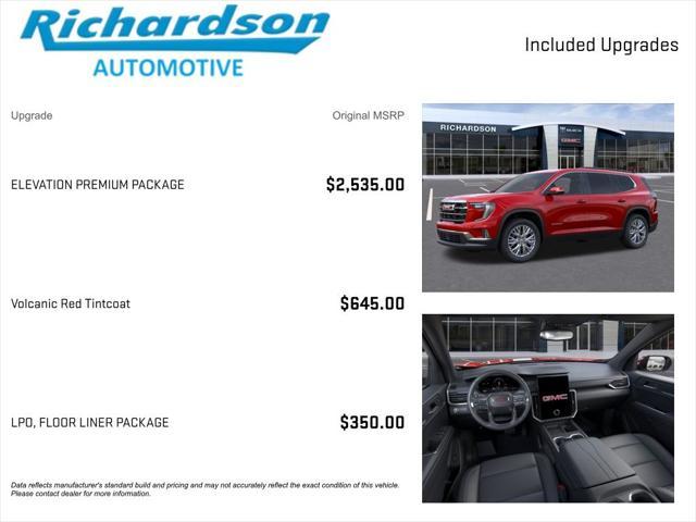 new 2025 GMC Acadia car, priced at $46,107