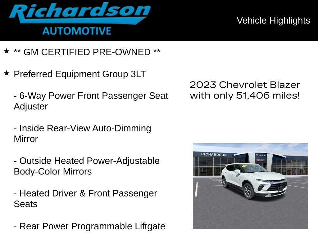 used 2023 Chevrolet Blazer car, priced at $28,200