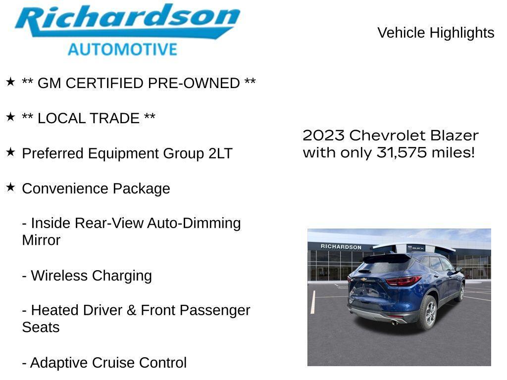 used 2023 Chevrolet Blazer car, priced at $27,156