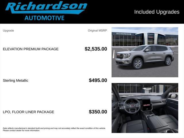 new 2025 GMC Acadia car, priced at $44,045