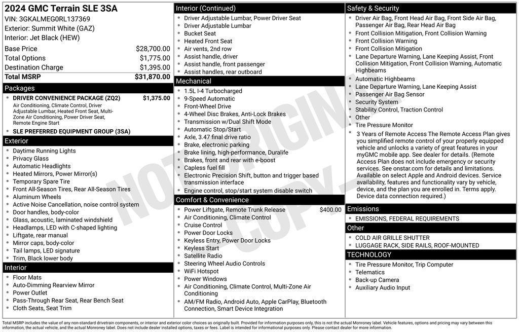 used 2024 GMC Terrain car, priced at $23,981