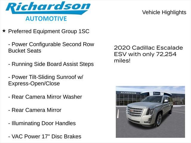 used 2020 Cadillac Escalade ESV car, priced at $38,899