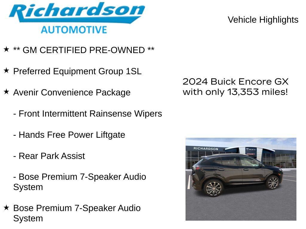 used 2024 Buick Encore GX car, priced at $28,980
