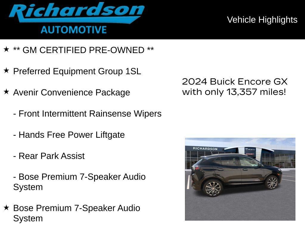 used 2024 Buick Encore GX car, priced at $28,511