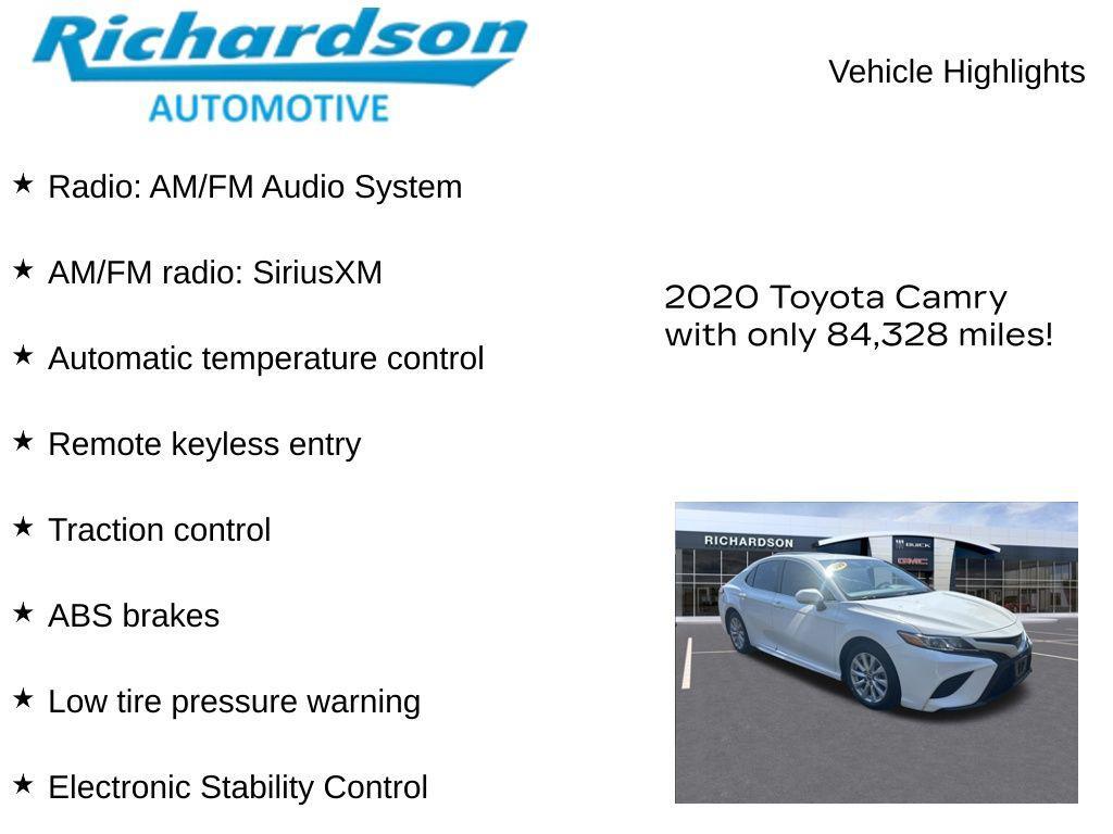 used 2020 Toyota Camry car, priced at $19,690