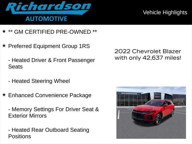 used 2022 Chevrolet Blazer car, priced at $28,506