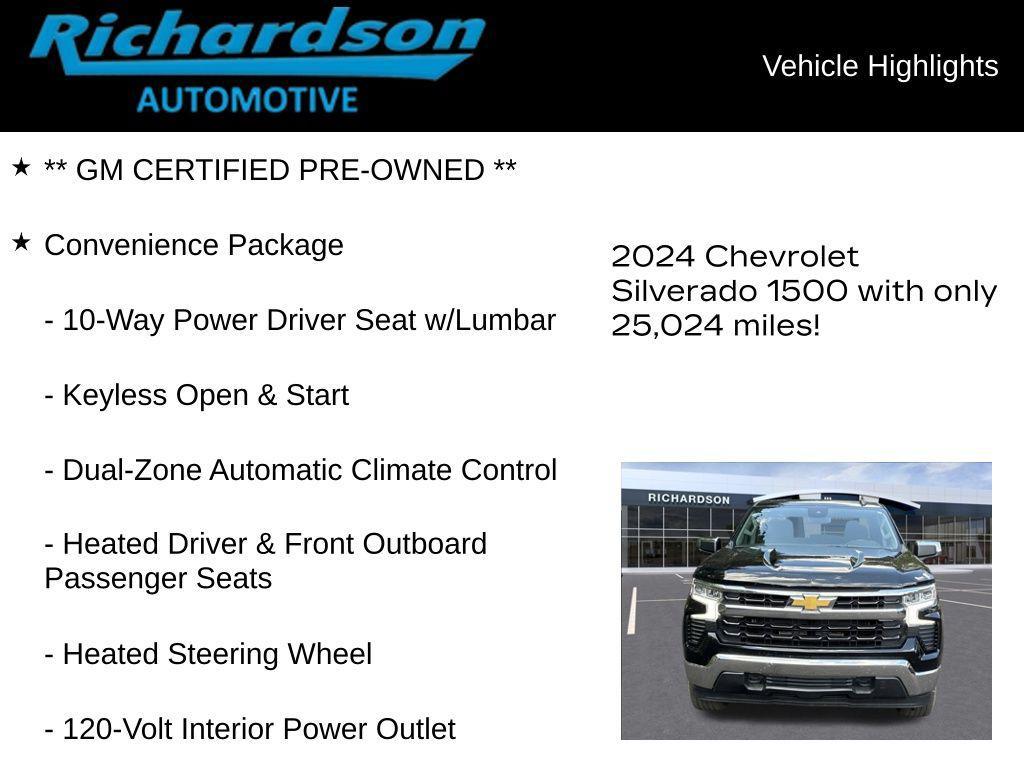 used 2024 Chevrolet Silverado 1500 car, priced at $38,437