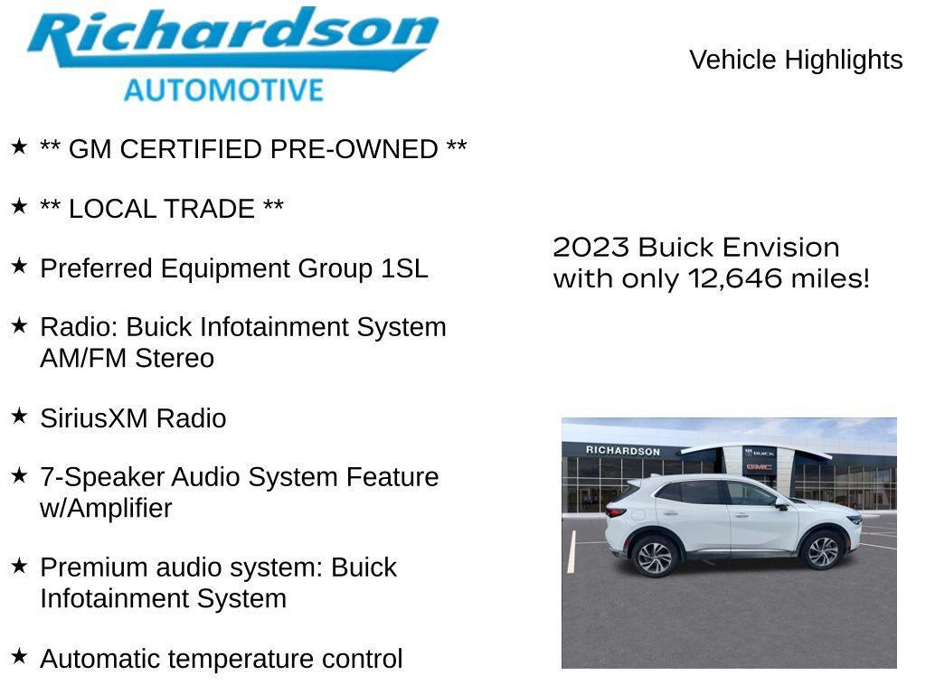 used 2023 Buick Envision car, priced at $28,862
