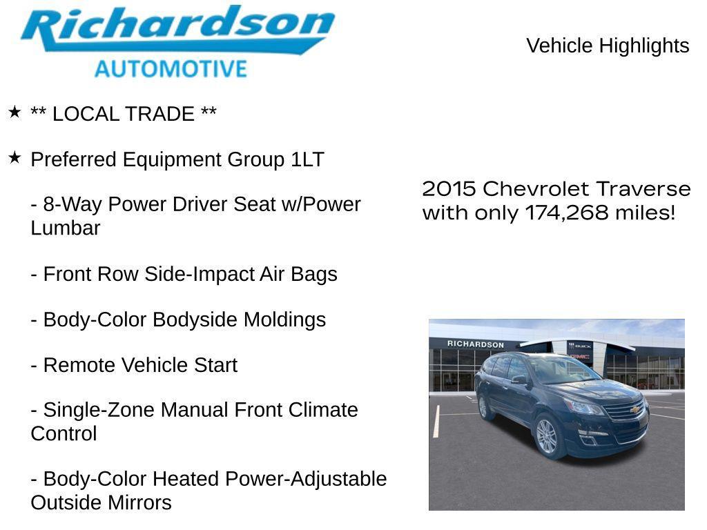 used 2015 Chevrolet Traverse car, priced at $5,982