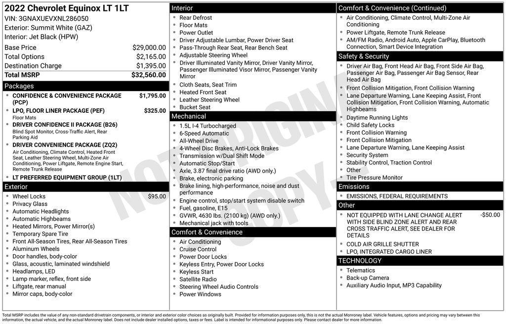 used 2022 Chevrolet Equinox car, priced at $22,531