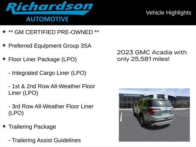 used 2023 GMC Acadia car, priced at $31,661