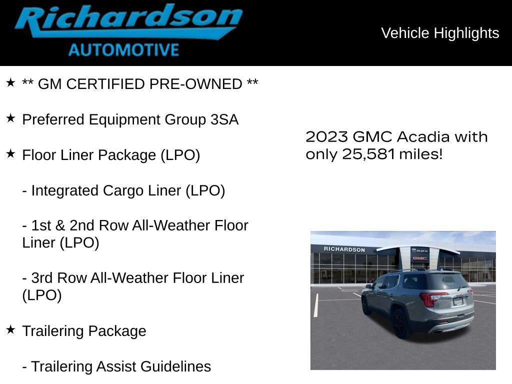 used 2023 GMC Acadia car, priced at $28,474