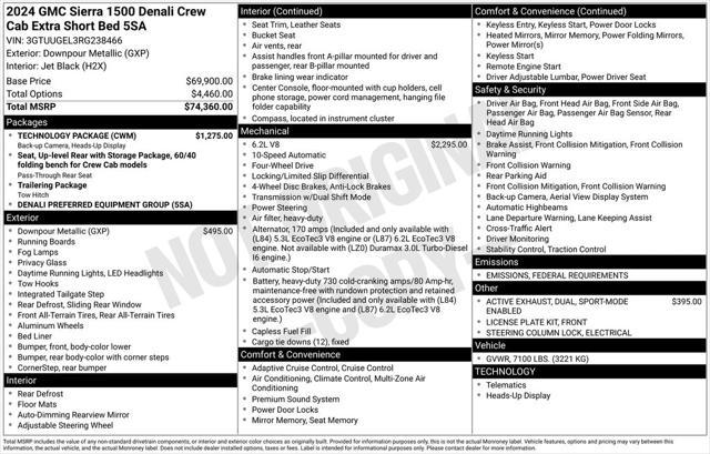 used 2024 GMC Sierra 1500 car, priced at $63,061