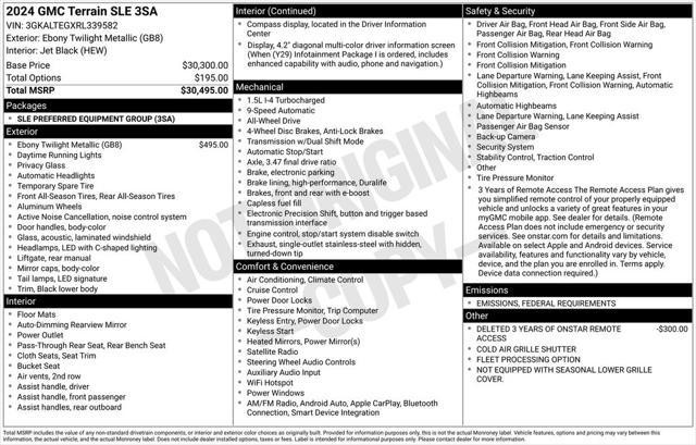 used 2024 GMC Terrain car, priced at $27,631