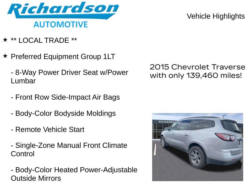 used 2015 Chevrolet Traverse car, priced at $8,863
