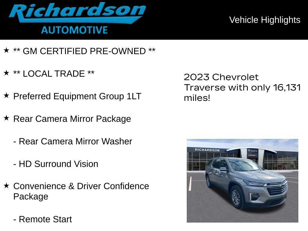used 2023 Chevrolet Traverse car, priced at $31,936