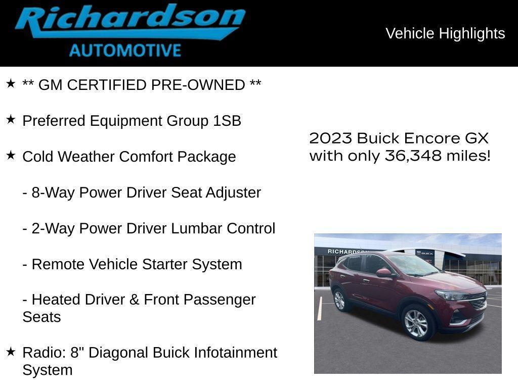 used 2023 Buick Encore GX car, priced at $19,428