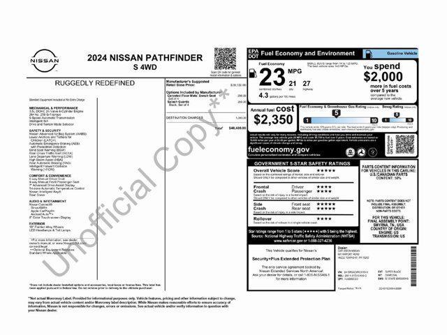 new 2024 Nissan Pathfinder car, priced at $40,480