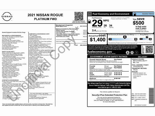 used 2021 Nissan Rogue car, priced at $21,999