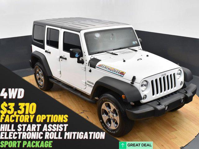 used 2017 Jeep Wrangler Unlimited car, priced at $15,999