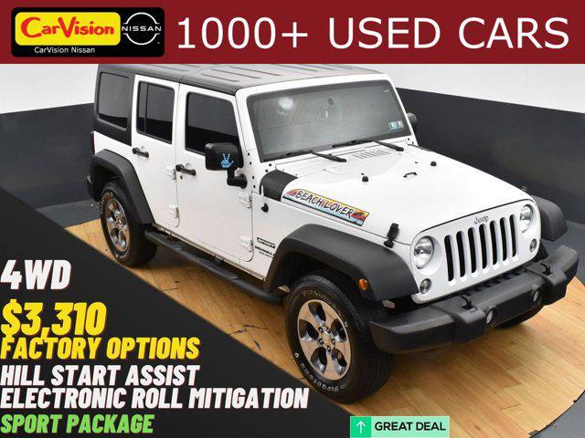 used 2017 Jeep Wrangler Unlimited car, priced at $15,999