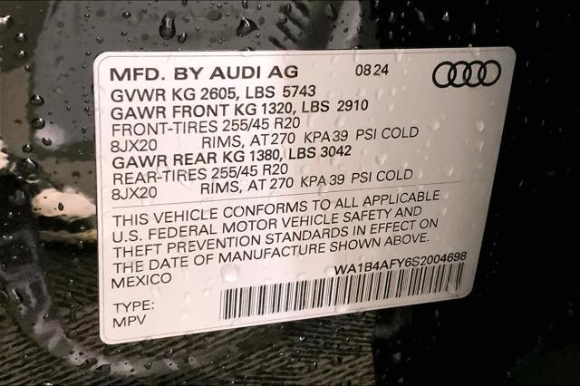 new 2025 Audi SQ5 car, priced at $72,870