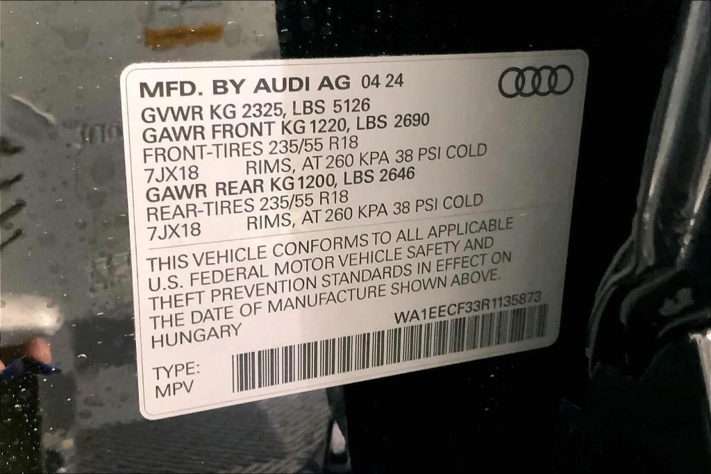 new 2024 Audi Q3 car, priced at $44,870