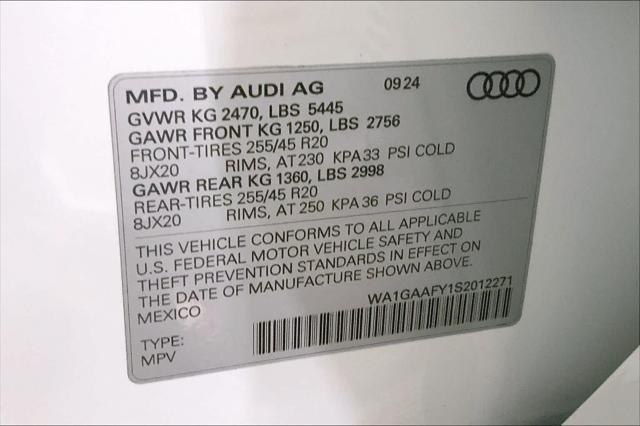 new 2025 Audi Q5 car, priced at $54,130