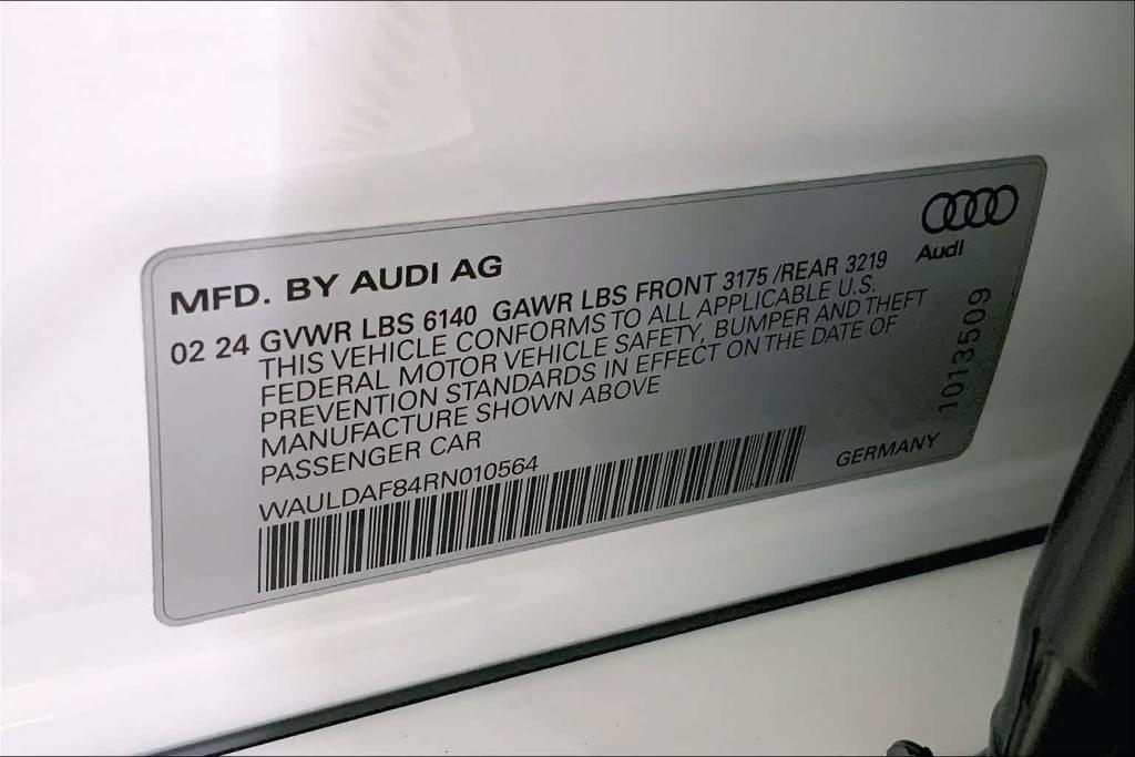 new 2024 Audi A8 car, priced at $108,445