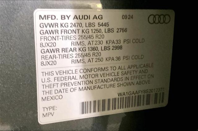 new 2025 Audi Q5 car, priced at $53,535