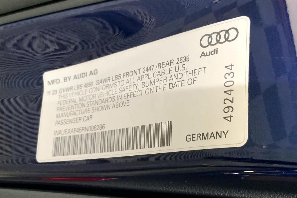 new 2024 Audi A4 car, priced at $50,600