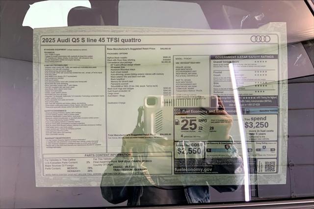 new 2025 Audi Q5 car, priced at $54,000