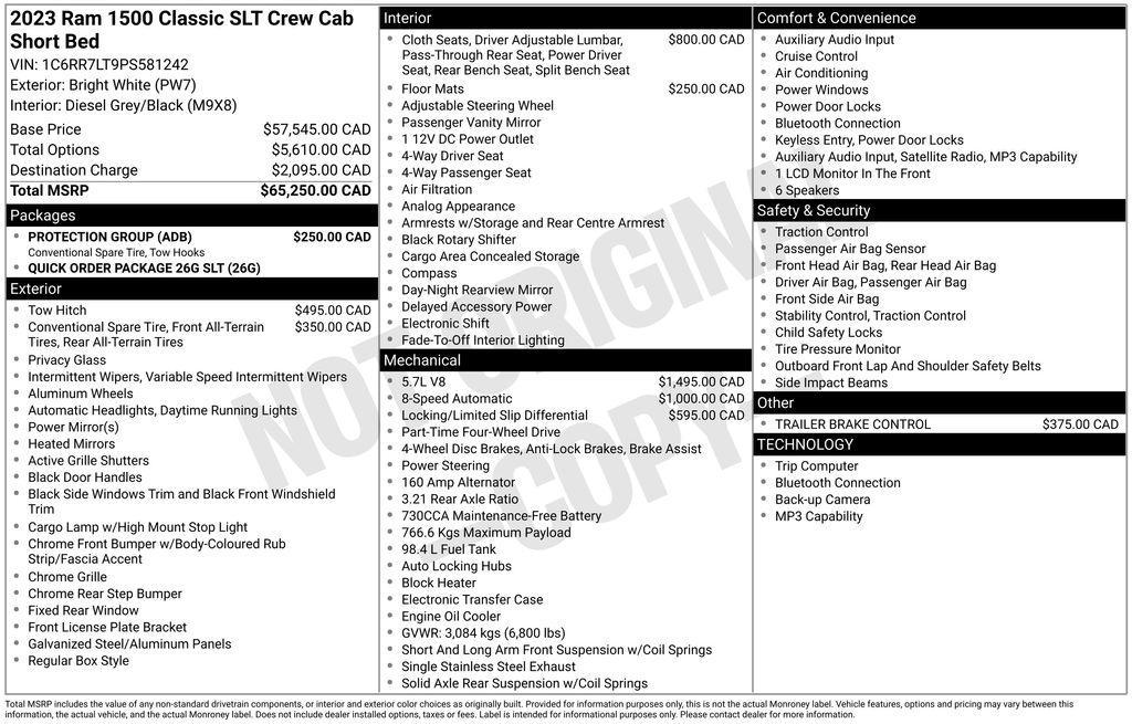 used 2023 Ram 1500 Classic car, priced at $30,585