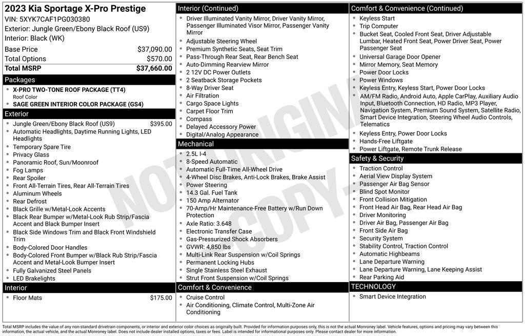 used 2023 Kia Sportage car, priced at $26,775